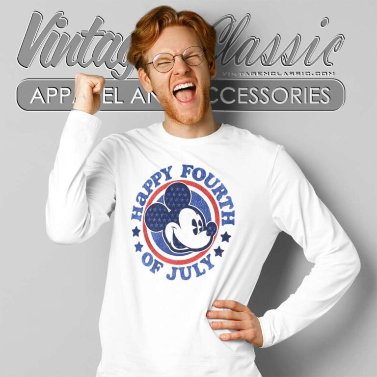 Mickey Happy 4th Of July Long Sleeve Tee Mickey Happy 4th Of July Long Sleeve Tee