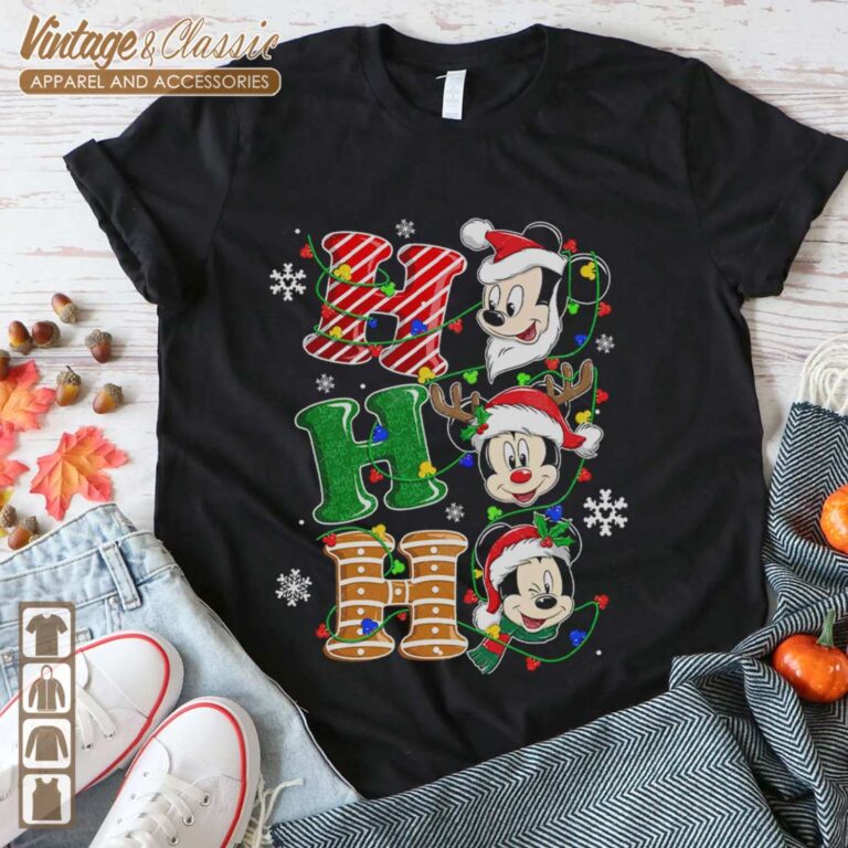 Mickey Head Ho Ho Ho santa Magical Christmas Tshirt Mickey Head Ho Ho Ho santa Magical Christmas Tshirt