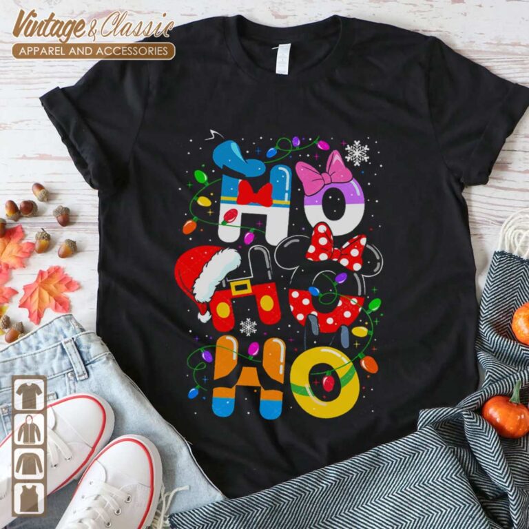 Mickey Ho Ho Ho santa Christmas Magical navi T shirt Mickey Ho Ho Ho santa Christmas Magical navi T shirt