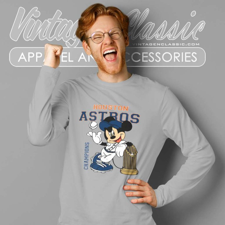 Mickey Houston Astros World Champions Long Sleeve Tee Mickey Houston Astros World Champions Long Sleeve Tee