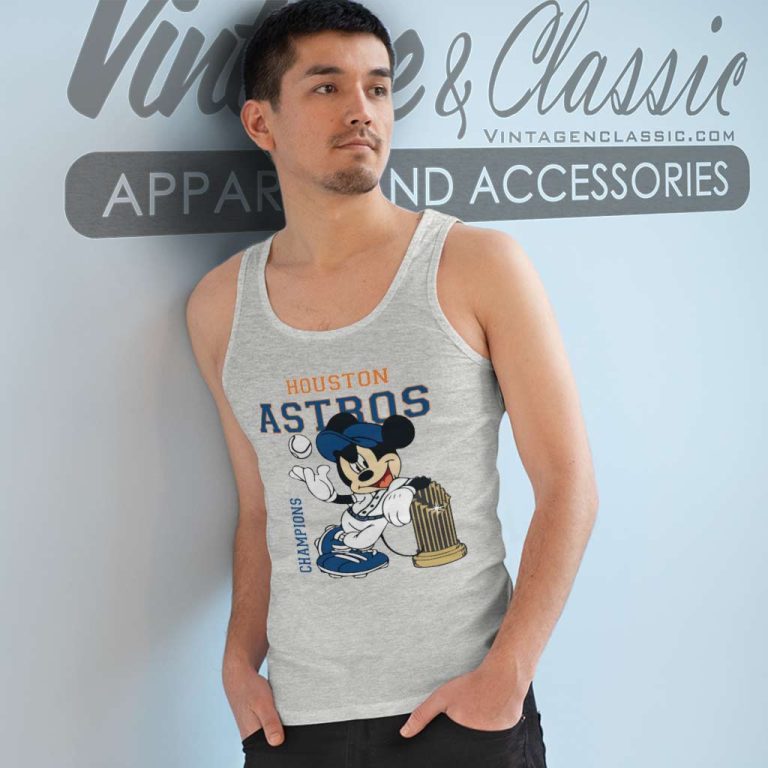 Mickey Houston Astros World Champions Tank Top Racerback Mickey Houston Astros World Champions Tank Top Racerback