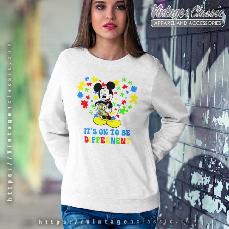 Mickey Its Ok To Be Different Sweatshirt Disney Autism Mickey Its Ok To Be Different Sweatshirt Disney Autism
