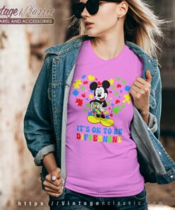Mickey Its Ok To Be Different Shirt, Disney Autism 4 Mickey Its Ok To Be Different Vneck Disney Autism