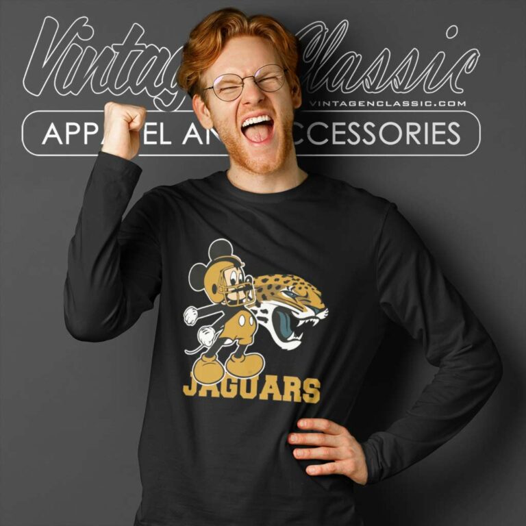 Mickey Jacksonville Jaguars Football Team Long Sleeve Tee Mickey Jacksonville Jaguars Football Team Long Sleeve Tee