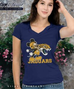 Mickey Jacksonville Jaguars Football Team V Neck TShirt