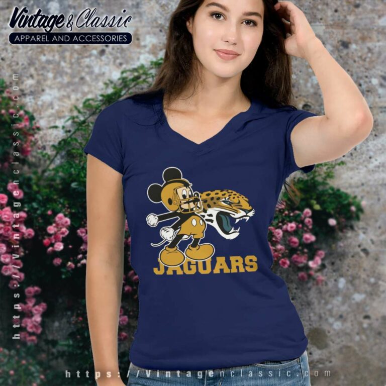 Mickey Jacksonville Jaguars Football Team V Neck TShirt Mickey Jacksonville Jaguars Football Team V Neck TShirt