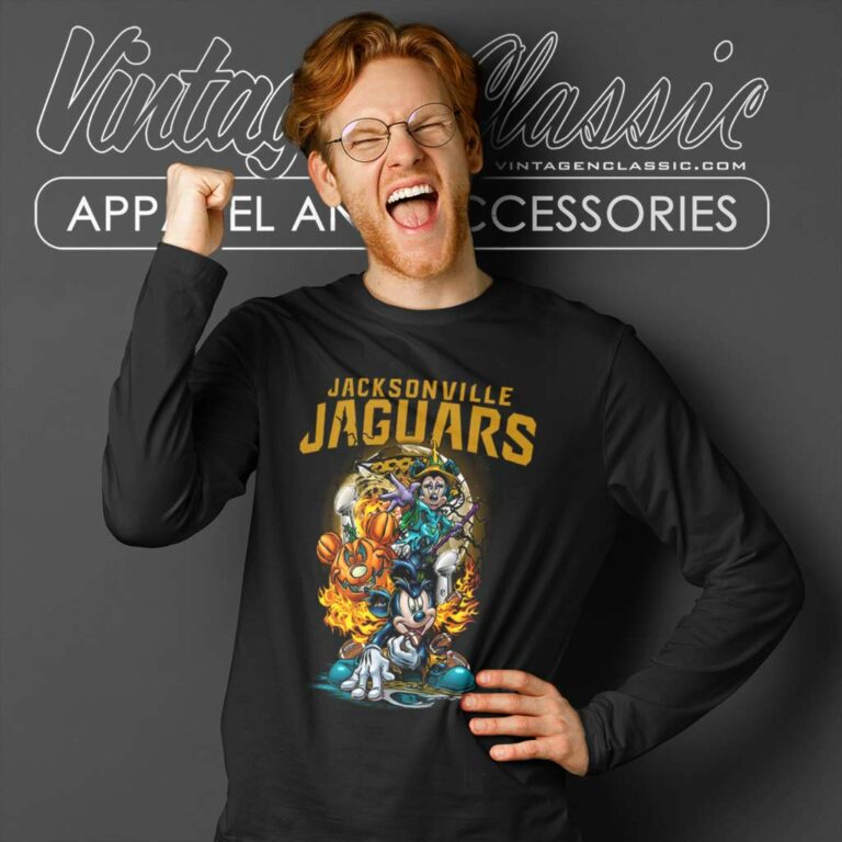 Mickey Jaguars Halloween Shirt Vince Lombardi Trophy Jacksonville Jaguars Long Sleeve Tee Mickey Jaguars Halloween Shirt Vince Lombardi Trophy Jacksonville Jaguars Long Sleeve Tee