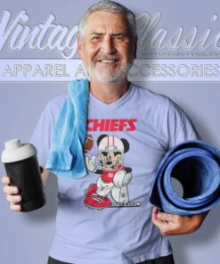 Mickey Kansas City Chiefs Super Bowl V Neck TShirt 1