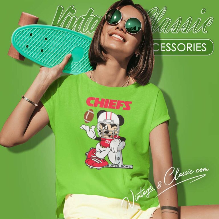 Mickey Kansas City Chiefs Super Bowl Women TShirt 1 Mickey Kansas City Chiefs Super Bowl Women TShirt 1