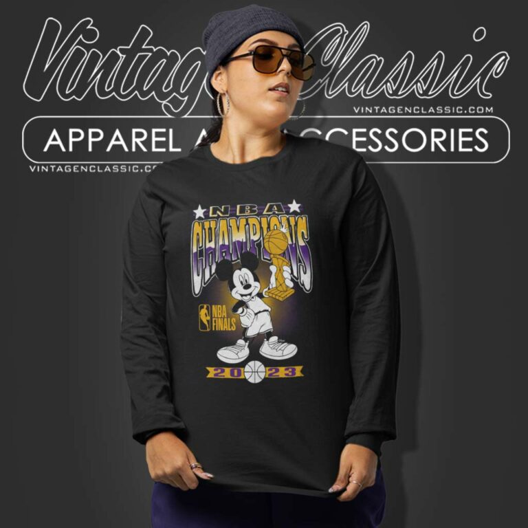 Mickey Lakers Nba Finals Champions Long Sleeve Tee Mickey Lakers Nba Finals Champions Long Sleeve Tee