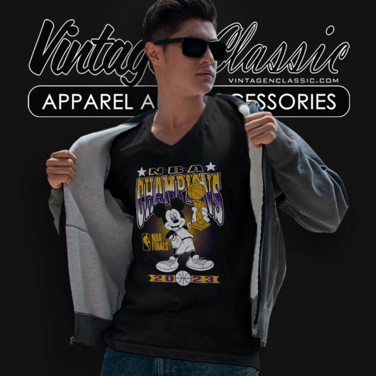 Mickey Lakers Nba Finals Champions V Neck TShirt Mickey Lakers Nba Finals Champions V Neck TShirt