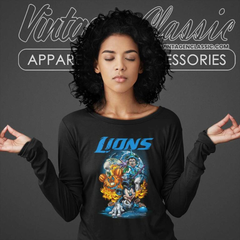 Mickey Lions Halloween Shirt Vince Lombardi Trophy Detroit Lions Long Sleeve Tee Mickey Lions Halloween Shirt Vince Lombardi Trophy Detroit Lions Long Sleeve Tee