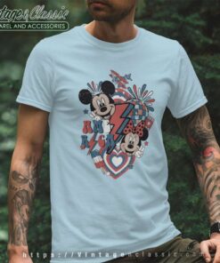 Mickey Minne America Red White Blue T Shirt