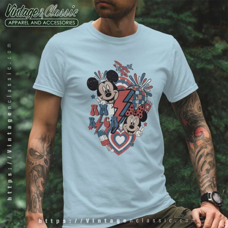 Mickey Minne America Red White Blue T Shirt Mickey Minne America Red White Blue T Shirt