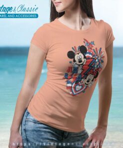 Mickey Minne America Red White Blue Women TShirt