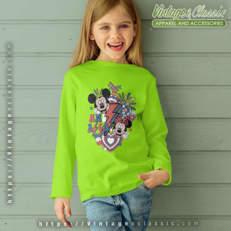 Mickey Minne America Red White Blue kids Longsleeves Mickey Minne America Red White Blue kids Longsleeves
