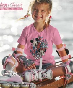 Mickey Minne America Red White Blue kids Vneck