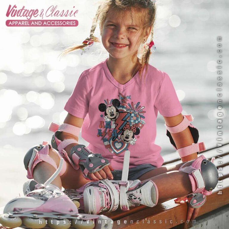 Mickey Minne America Red White Blue kids Vneck Mickey Minne America Red White Blue kids Vneck