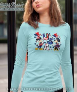Mickey Minnie Party in the USA 4th of July Shirt 8 Mickey Minnie Party In The Usa 4th Of July Long Sleeve Tee