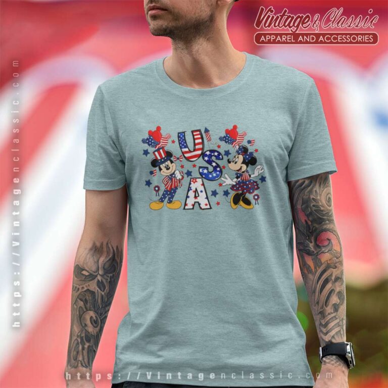 Mickey Minnie Party In The Usa 4th Of July T Shirt Mickey Minnie Party In The Usa 4th Of July T Shirt