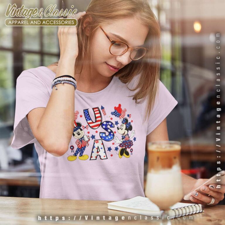 Mickey Minnie Party In The Usa 4th Of July Women TShirt Mickey Minnie Party In The Usa 4th Of July Women TShirt
