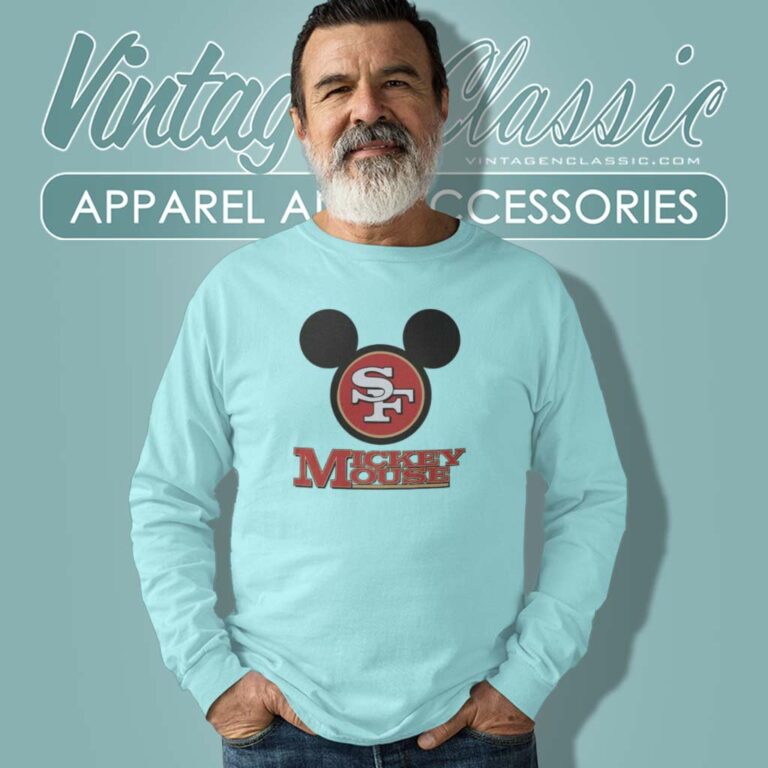 Mickey Mouse 49ers Shirt Gift For Fans Long Sleeve Tee Mickey Mouse 49ers Shirt Gift For Fans Long Sleeve Tee