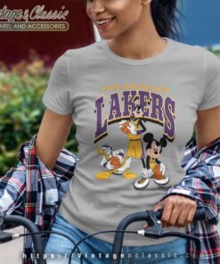 Mickey Mouse And Friends Los Angeles Lakers Women TShirt