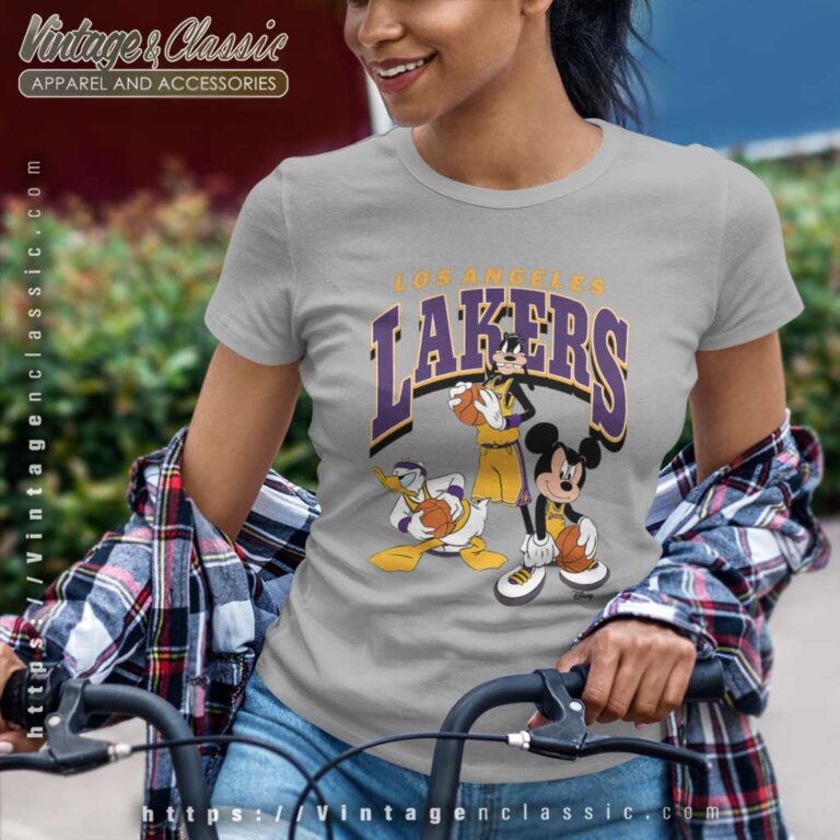 Mickey Mouse And Friends Los Angeles Lakers Women TShirt Mickey Mouse And Friends Los Angeles Lakers Women TShirt
