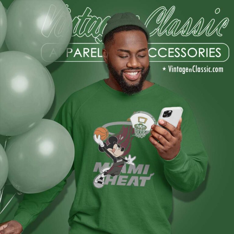 Mickey Mouse Basketball Miami Heat Sweatshirt Mickey Mouse Basketball Miami Heat Sweatshirt
