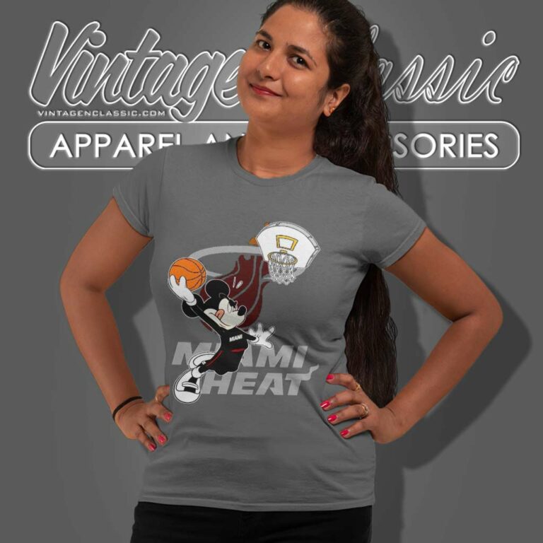 Mickey Mouse Basketball Miami Heat Women TShirt Mickey Mouse Basketball Miami Heat Women TShirt