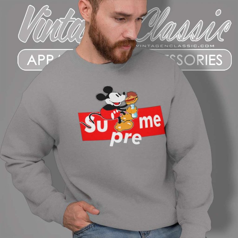 Mickey Mouse Box Logo Supreme Sweatshirt Mickey Mouse Box Logo Supreme Sweatshirt