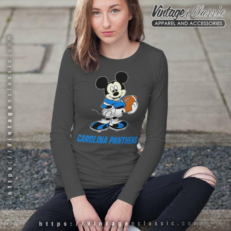Mickey Mouse Carolina Panthers Long Sleeve Tee Mickey Mouse Carolina Panthers Long Sleeve Tee