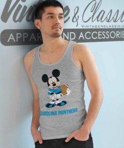 Mickey Mouse Carolina Panthers Tank Top Racerback