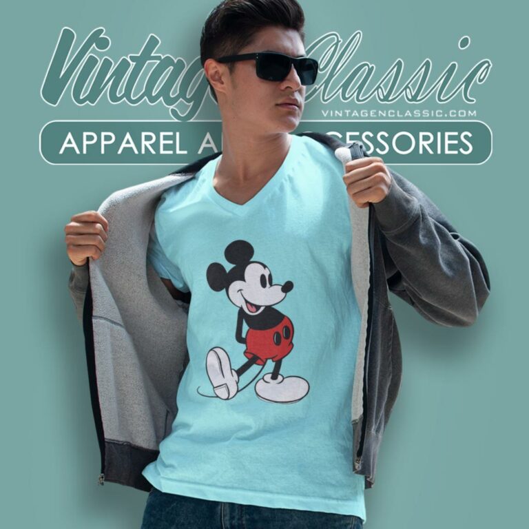 Mickey Mouse Cartoon V Neck TShirt Mickey Mouse Cartoon V Neck TShirt