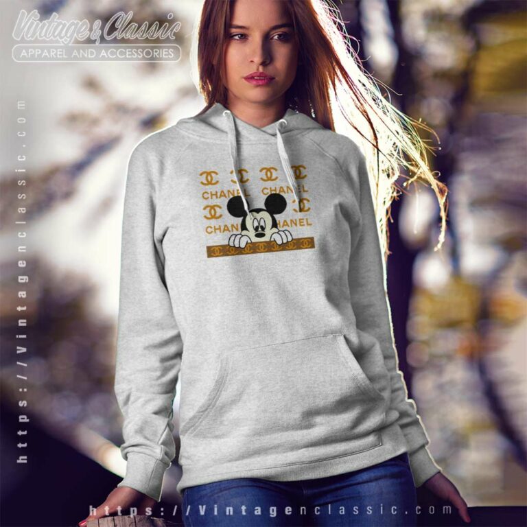 Mickey Mouse Chanel Logo Hoodie Mickey Mouse Chanel Logo Hoodie