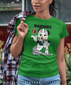 Mickey Mouse Las Vegas Raiders Super Bowl Women TShirt