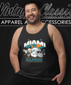 Mickey Mouse Football Miami Dolphins Nfl Tank Top Racerback