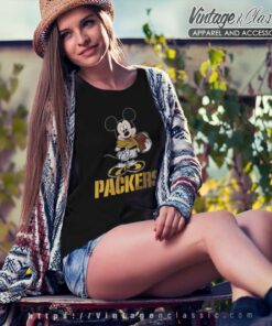 Mickey Mouse Green Bay Packers Women TShirt