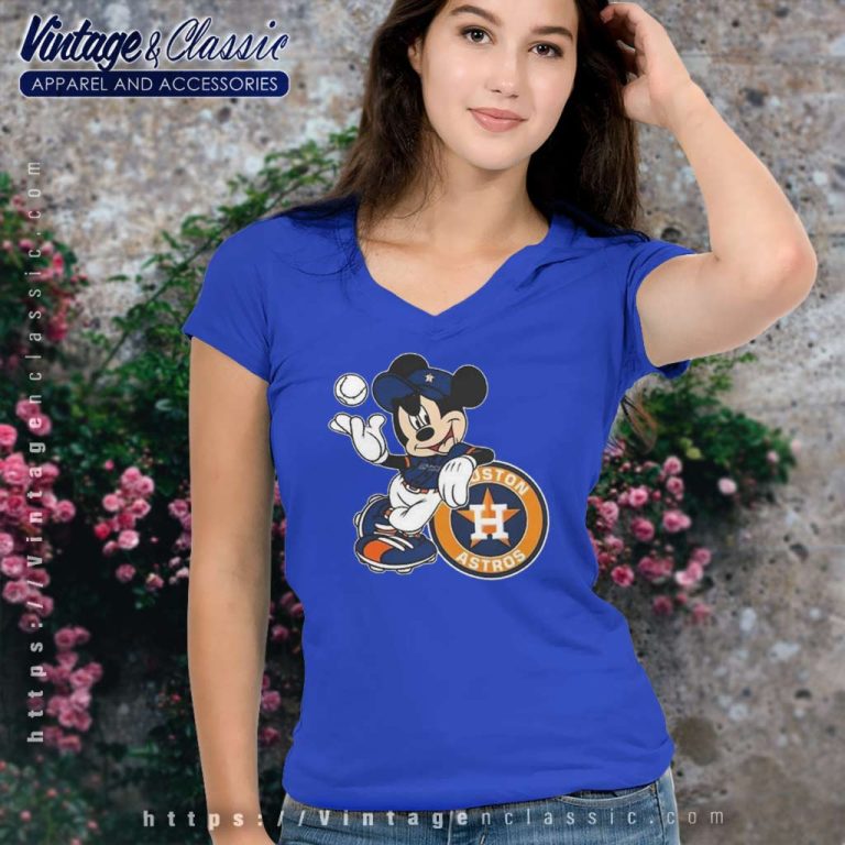 Mickey Mouse Houston Astros Baseball V Neck TShirt Mickey Mouse Houston Astros Baseball V Neck TShirt