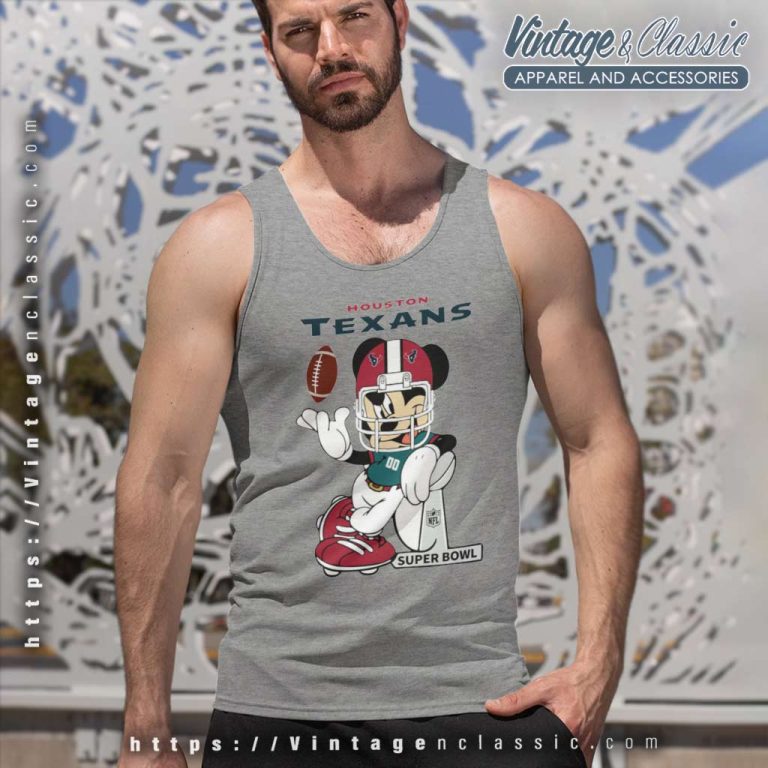 Mickey Mouse Houston Texans Tank Top Racerback Mickey Mouse Houston Texans Tank Top Racerback