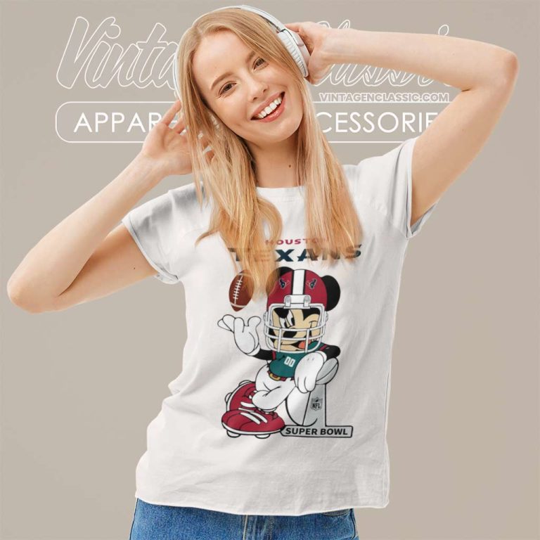 Mickey Mouse Houston Texans Women TShirt Mickey Mouse Houston Texans Women TShirt