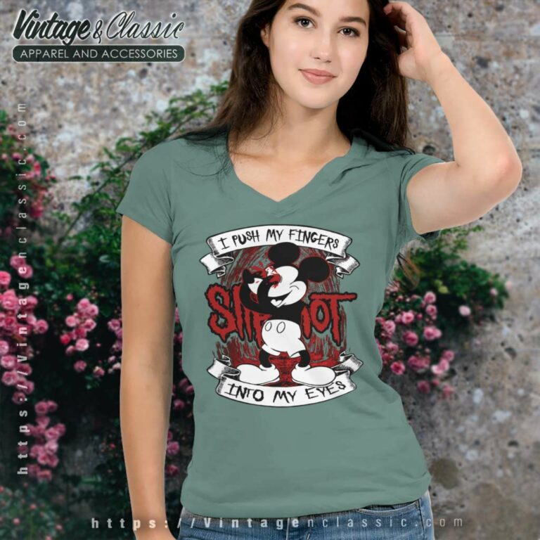 Mickey Mouse I Push My Fingers V Neck TShirt Mickey Mouse I Push My Fingers V Neck TShirt