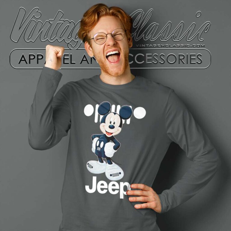Jeep Mickey Mouse Disney Long Sleeve Tee Jeep Mickey Mouse Disney Long Sleeve Tee