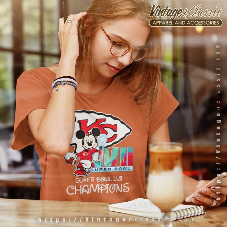 Mickey Mouse Kansas City Chiefs Super Bowl Champions 2023 Women TShirt Mickey Mouse Kansas City Chiefs Super Bowl Champions 2023 Women TShirt