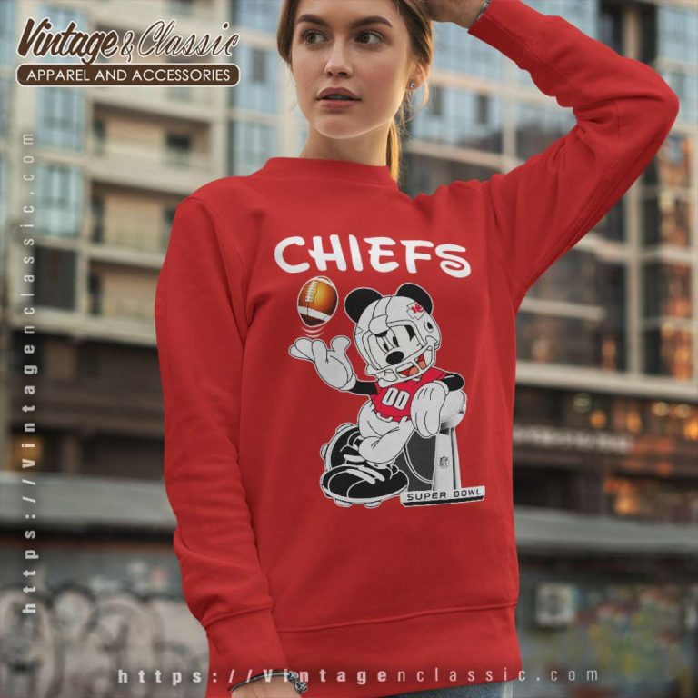 Mickey Mouse Kansas City Chiefs Sweatshirt Mickey Mouse Kansas City Chiefs Sweatshirt