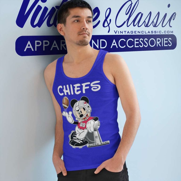 Mickey Mouse Kansas City Chiefs Tank Top Racerback Mickey Mouse Kansas City Chiefs Tank Top Racerback
