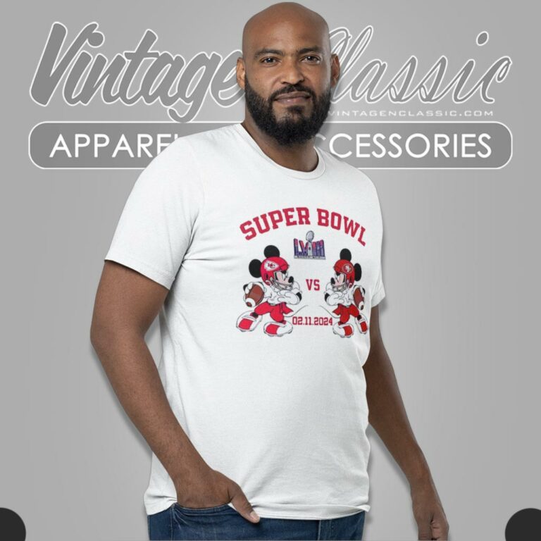 Mickey Mouse Kansas City Chiefs Vs San Francisco 49ers Super Bowl Lviii T Shirt Mickey Mouse Kansas City Chiefs Vs San Francisco 49ers Super Bowl Lviii T Shirt