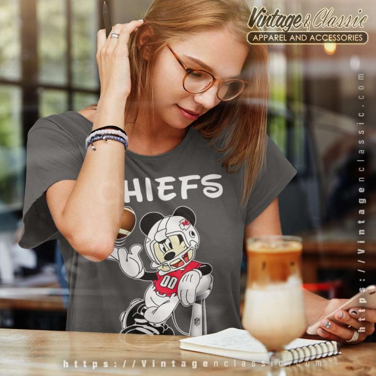 Mickey Mouse Kansas City Chiefs Women TShirt Mickey Mouse Kansas City Chiefs Women TShirt