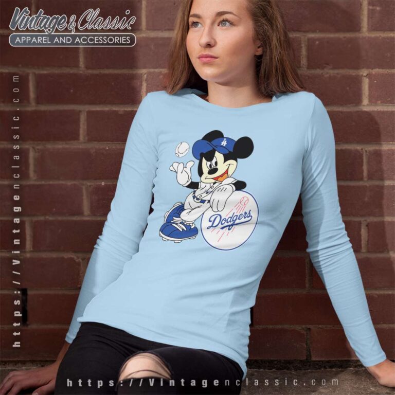 Mickey Mouse Los Angeles Dodgers Long Sleeve Tee Mickey Mouse Los Angeles Dodgers Long Sleeve Tee