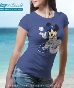 Mickey Mouse Los Angeles Dodgers Shirt 6 Mickey Mouse Los Angeles Dodgers Women TShirt